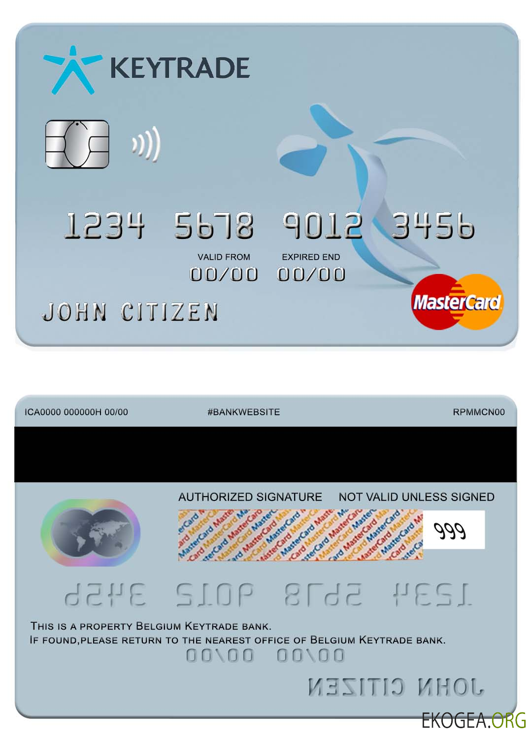 Mastercard bancaire Keytrade Belgique